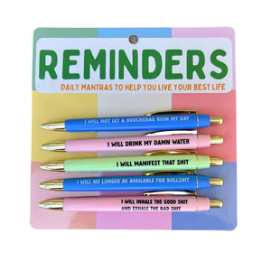 Reminders Pen Set - Kiki's Decor & More