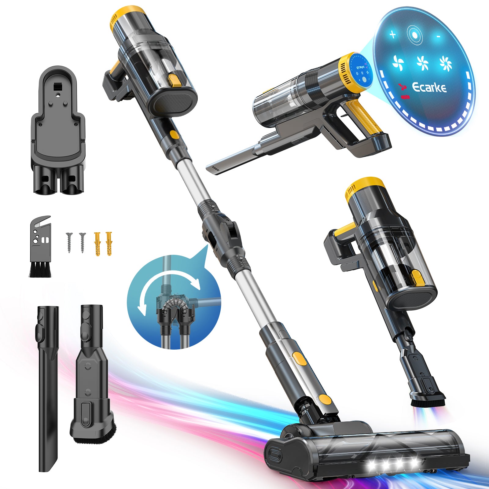 Ecarke Cordless Vacuum Cleaner for DeWALT 20v MAX Battery