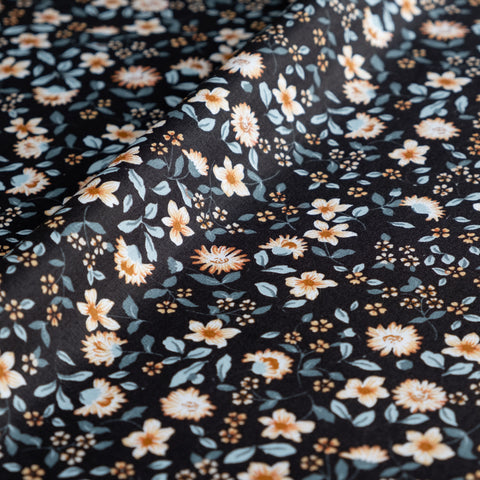 Floral Fabric ~ Ditsy Floral Print ~ Navy ~ 100% Cotton Poplin Fabric –  House of Haberdashery