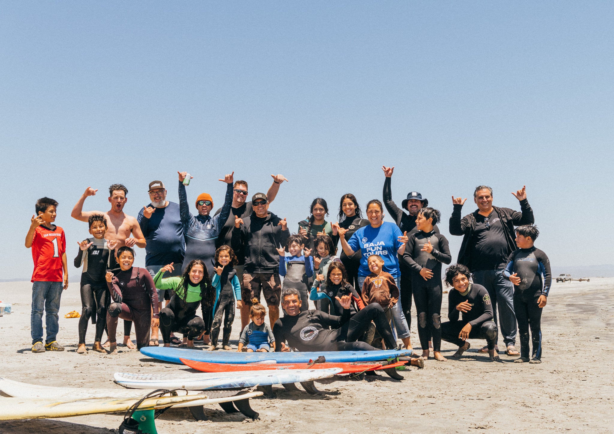 Surf camp group photo