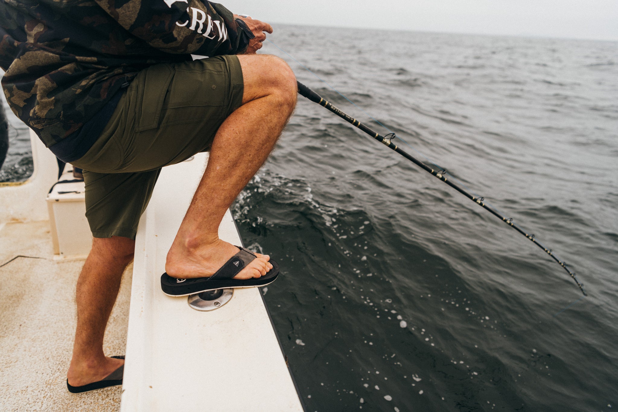 Fishing in the Draino 3 sandals