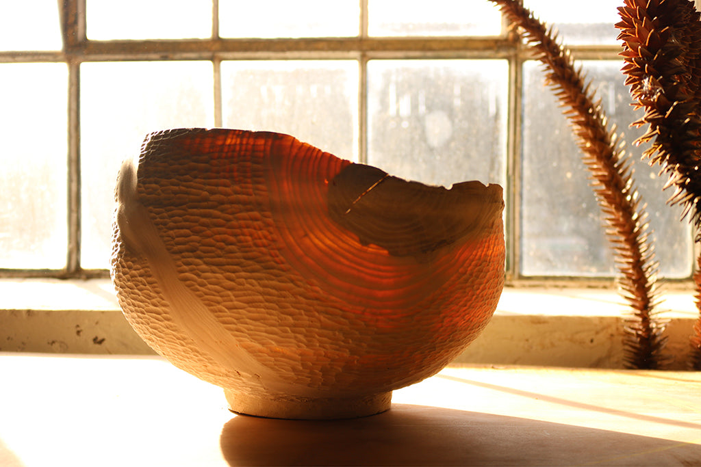 Hand-carved Ash bowl by Robert George