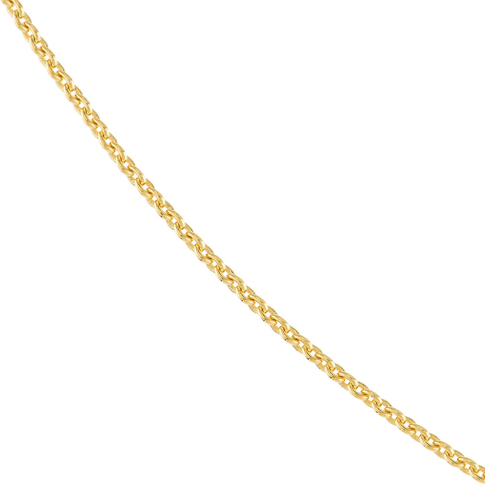 14k Yellow, White, or Rose Gold Dainty Rolo Cable Chain Necklace