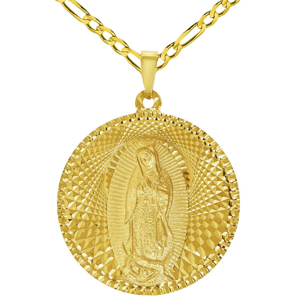 Our Lady Of Guadalupe Gold-Double Chain Necklace with Art Tile Square —  Agapao Store