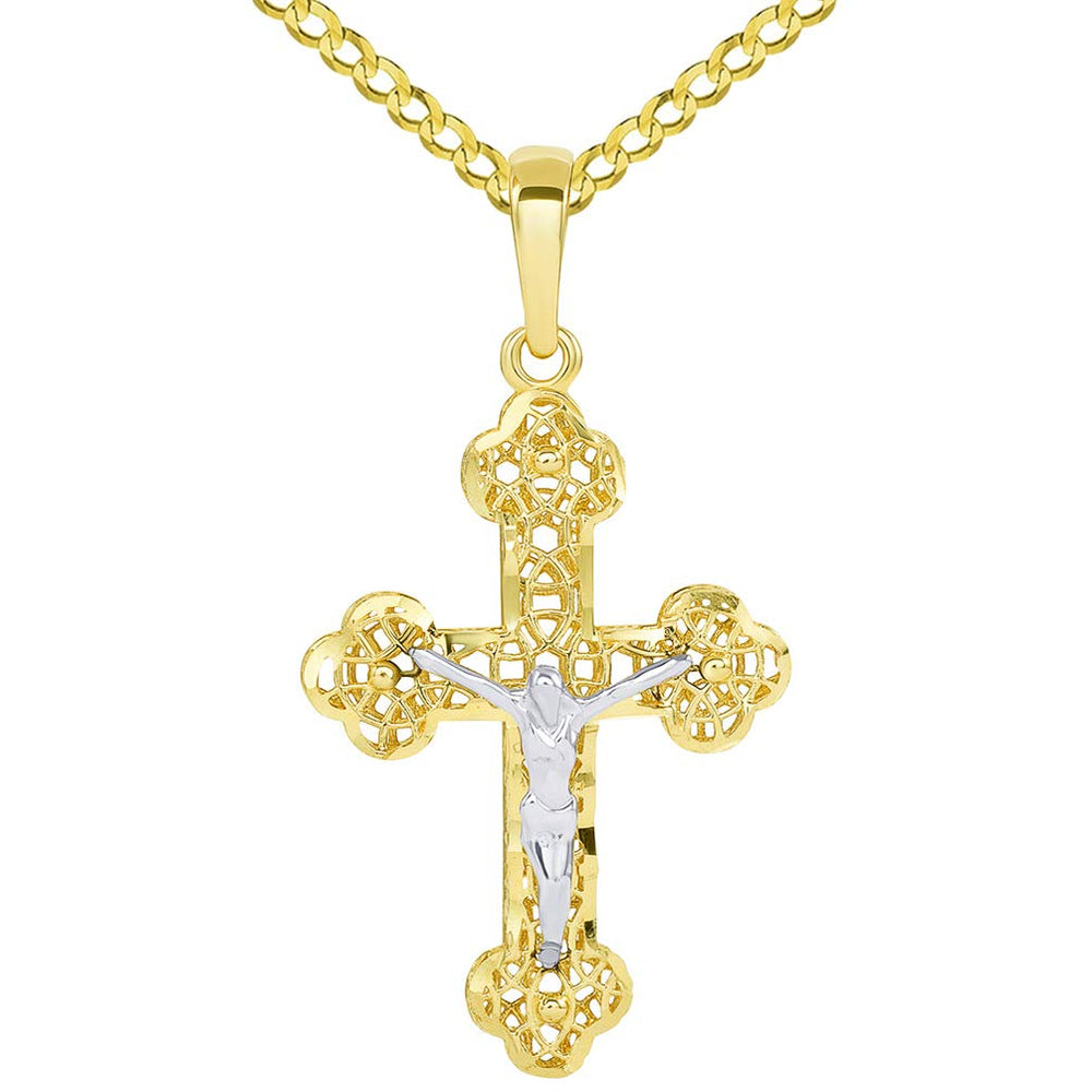 Dubai Collections 24K Gold Chain Style Cross Pendant Necklace India | Ubuy