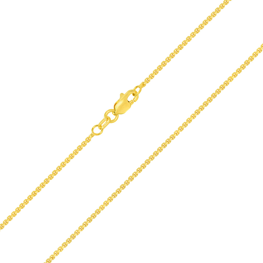 Solid 14k Yellow Gold 1.50mm Diamond-Cut Rope Chain Necklace with