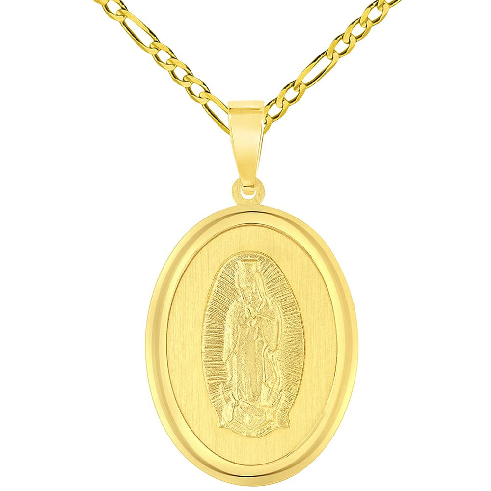 Esquire Men's Jewelry Cubic Zirconia Our Lady of Guadalupe Amulet Pendant  in Sterling Silver & 14k Gold-Plate, Created for Macy's - Macy's