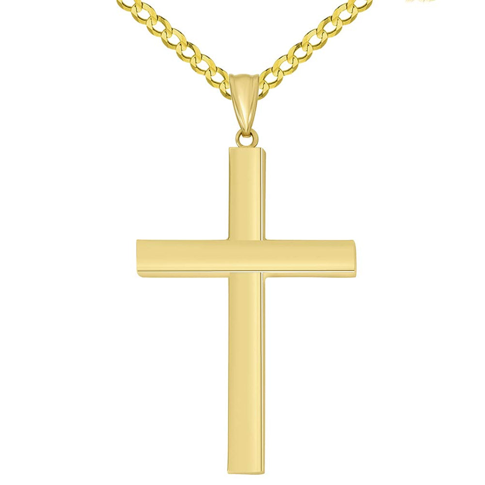 Men's 14k yellow store gold cross pendant