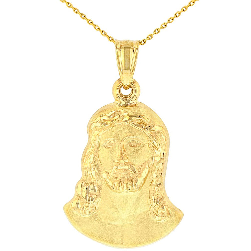 Buy 18k 14k Gold Jesus Nekclace Men, Jesus Pendant, Mens Necklace Gold,  Mens Pendant Gold Online in India - Etsy