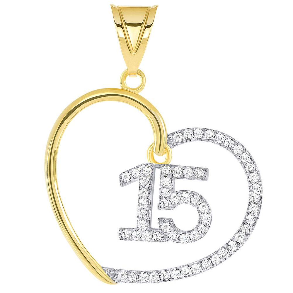 Gold Plated Tri-Color Rose 15 Años Quinceañera Pendant Necklace Chain –  Fran & Co. Jewelry Inc.