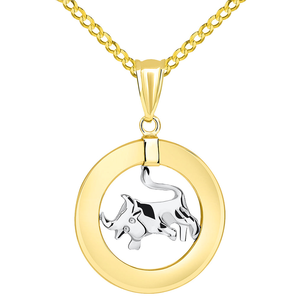 Taurus Zodiac Gold Pendant Necklace | Astrid & Miyu Necklaces