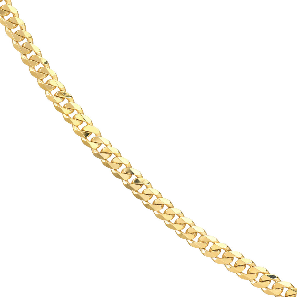 14k REAL Yellow Gold Solid Men´s 4.5mm Cuban Curb Chain Necklace