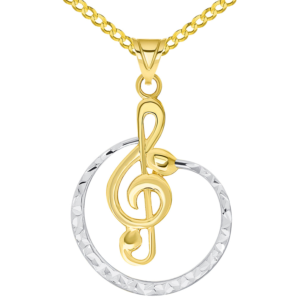 Music Note Charms with Rolo Chain | Music Note Pendant | Jewelry