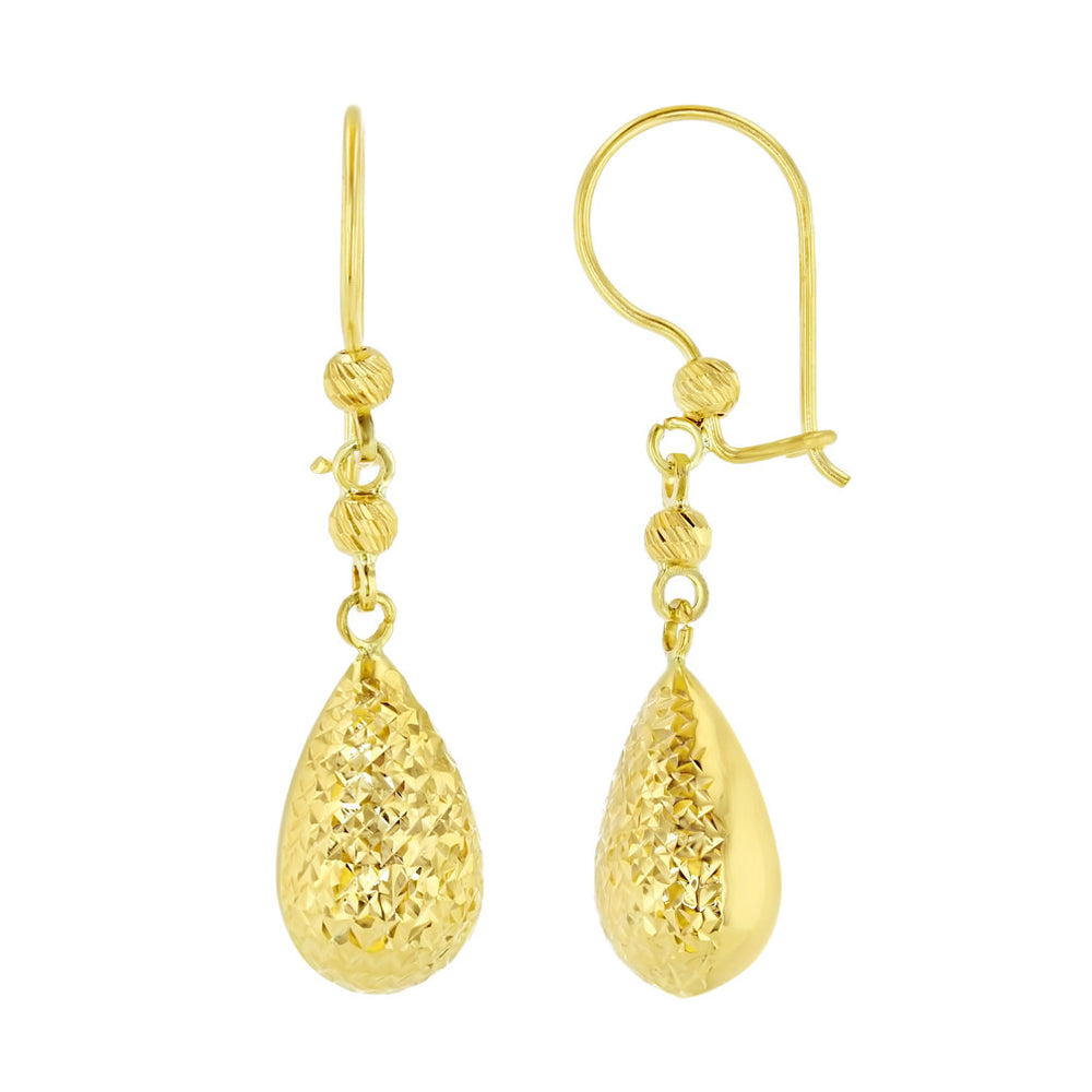 Long Quad Drop Dangle Yellow Plastic Earrings