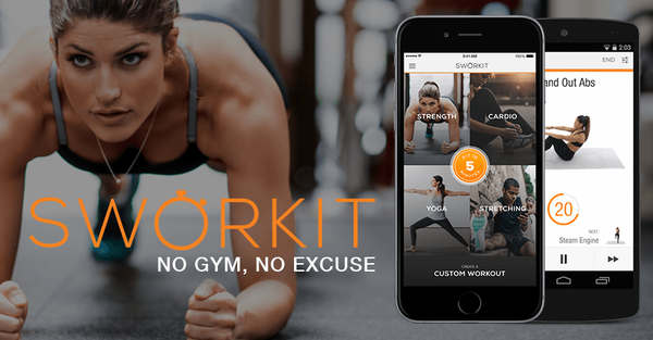 Sworkit trenio em casa