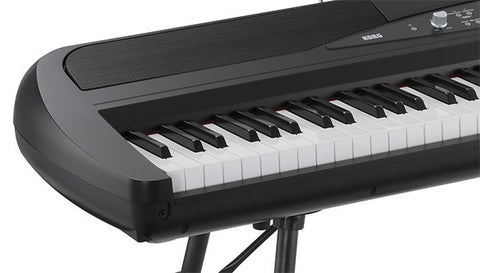 Natural Weighted Hammer Action (NH) keyboard faithfully reproduces the touch of an acoustic piano