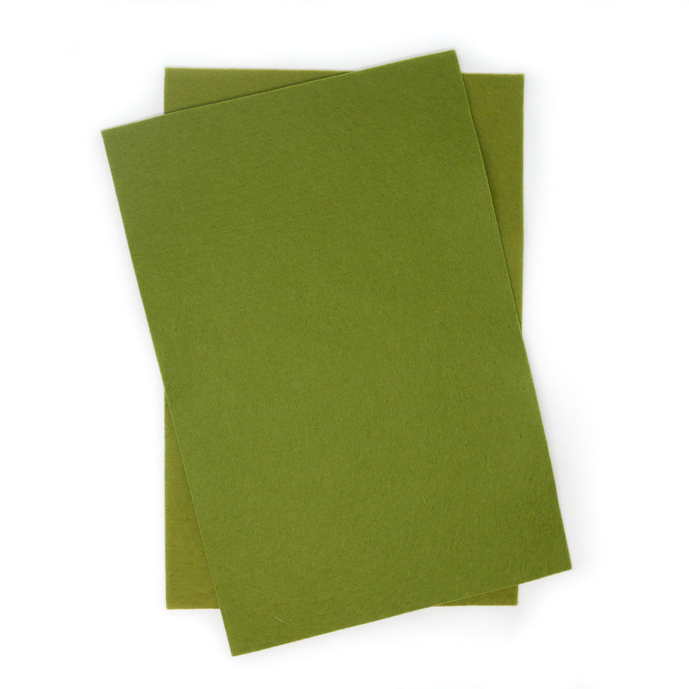 MOSS Green Wool Felt, Merino Wool Blend Felt, Wool Felt Yardage