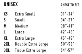 bella canvas size chart