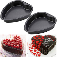 Load image into Gallery viewer, 2 Valentine&#39;s Day Heart Shape Nonstick Tin Pastry Bread Cake Baking Pan Bakeware
