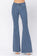 35" High Rise Blue White Striped Flare Jeans