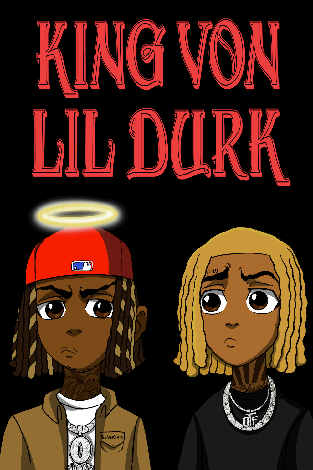 Lil Durk X King Von X Boondocks Poster Postertok