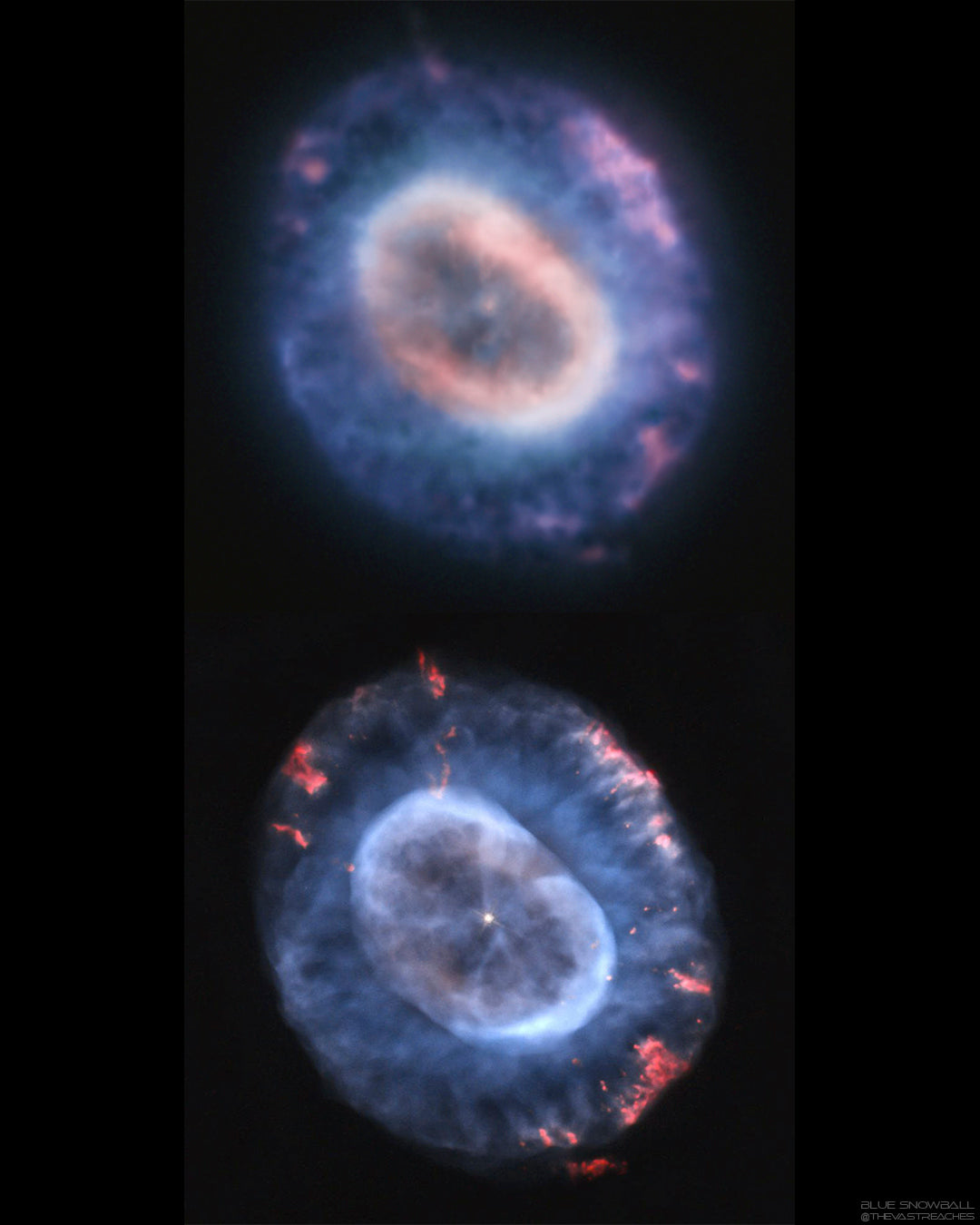 Hubble comparison of NGC7662 with an amateur telescope