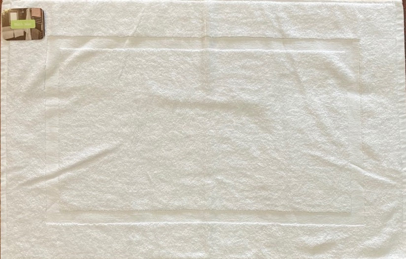 Bathmat White 100% Cotton