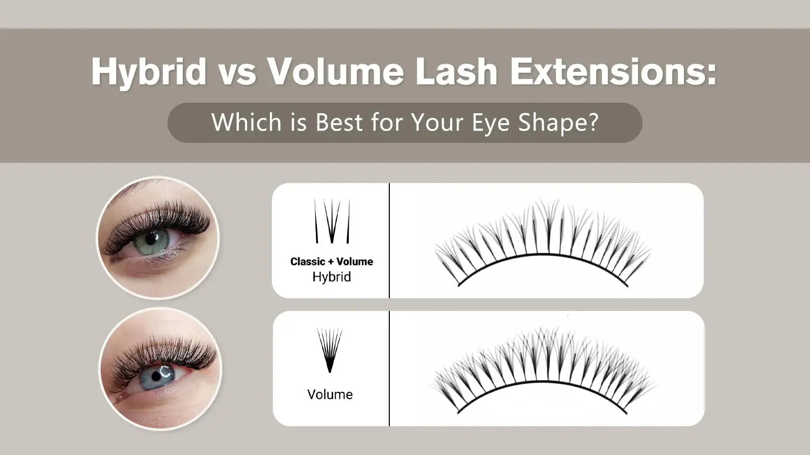 Hybrid vs Volume Lash Extensions - Swaniyalashes