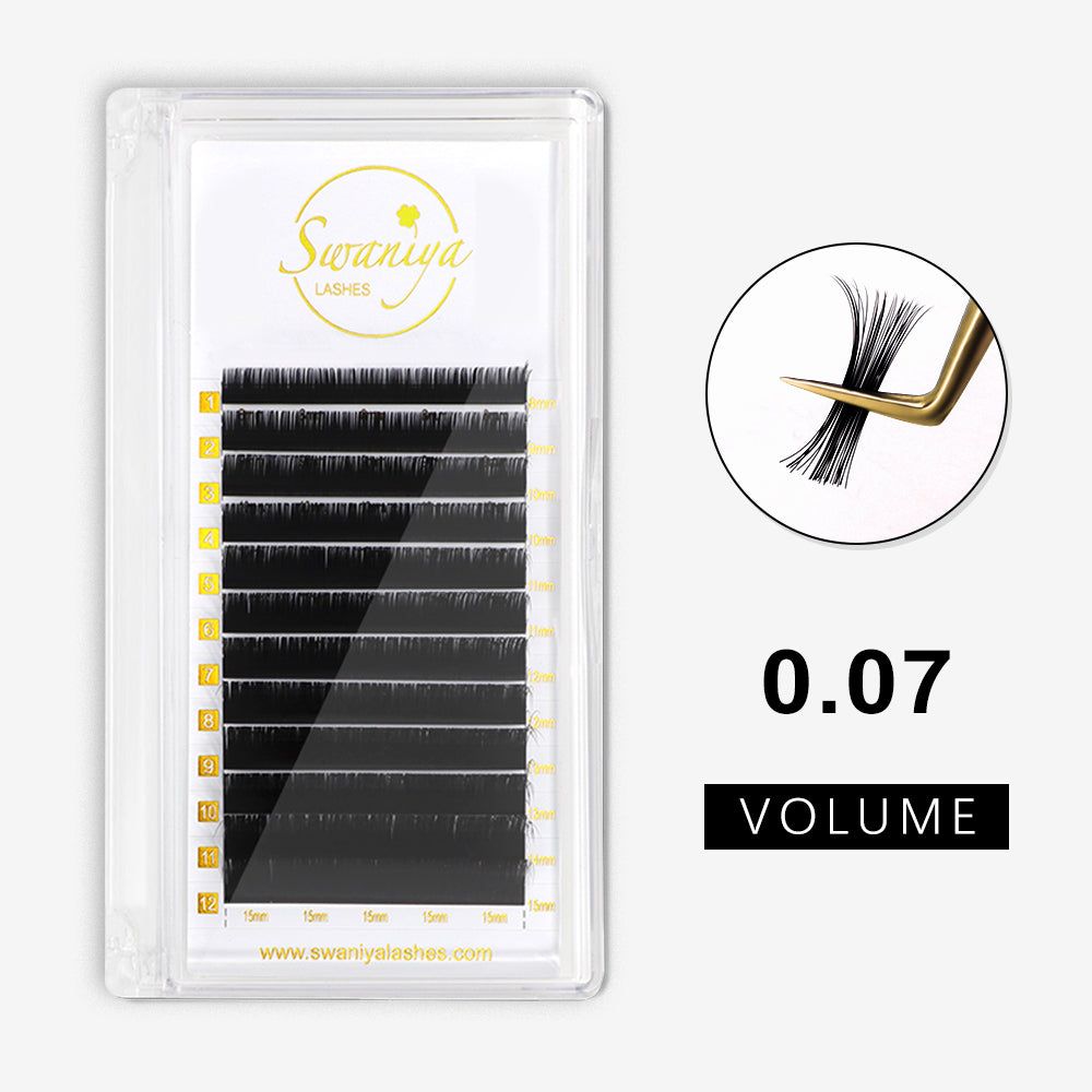 0.07mm Cashmere Russian Volume Eyelash Extensions - Swaniyalashes