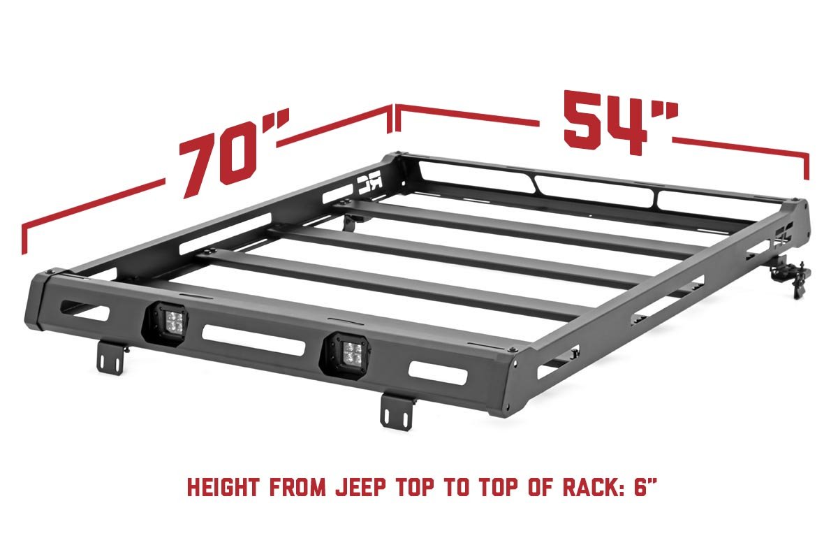 Rough Country Roof Rack Jeep Wrangler JK (2007-2018) Without LED Lights