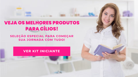 kit iniciante cilios postiços