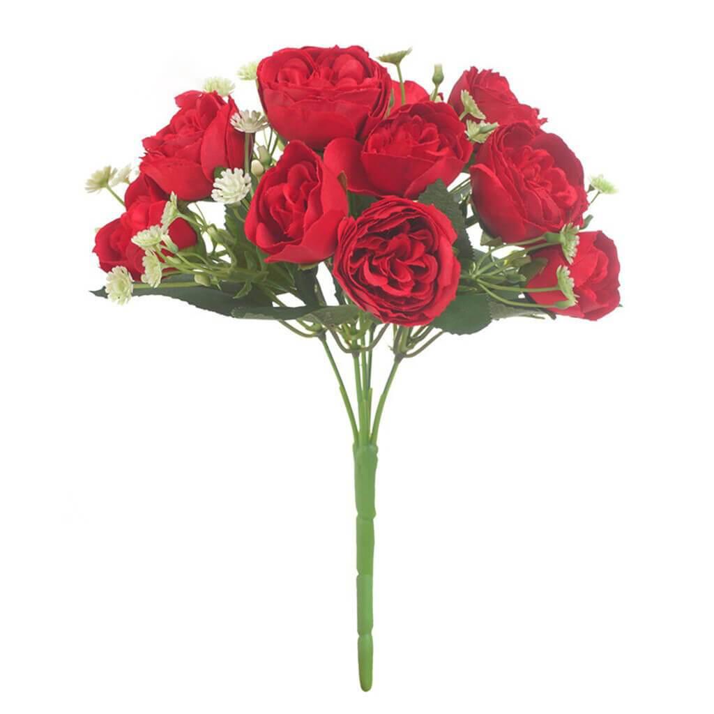 Pivoine artificielle rouge 26 cm – Ma Plante Artificielle