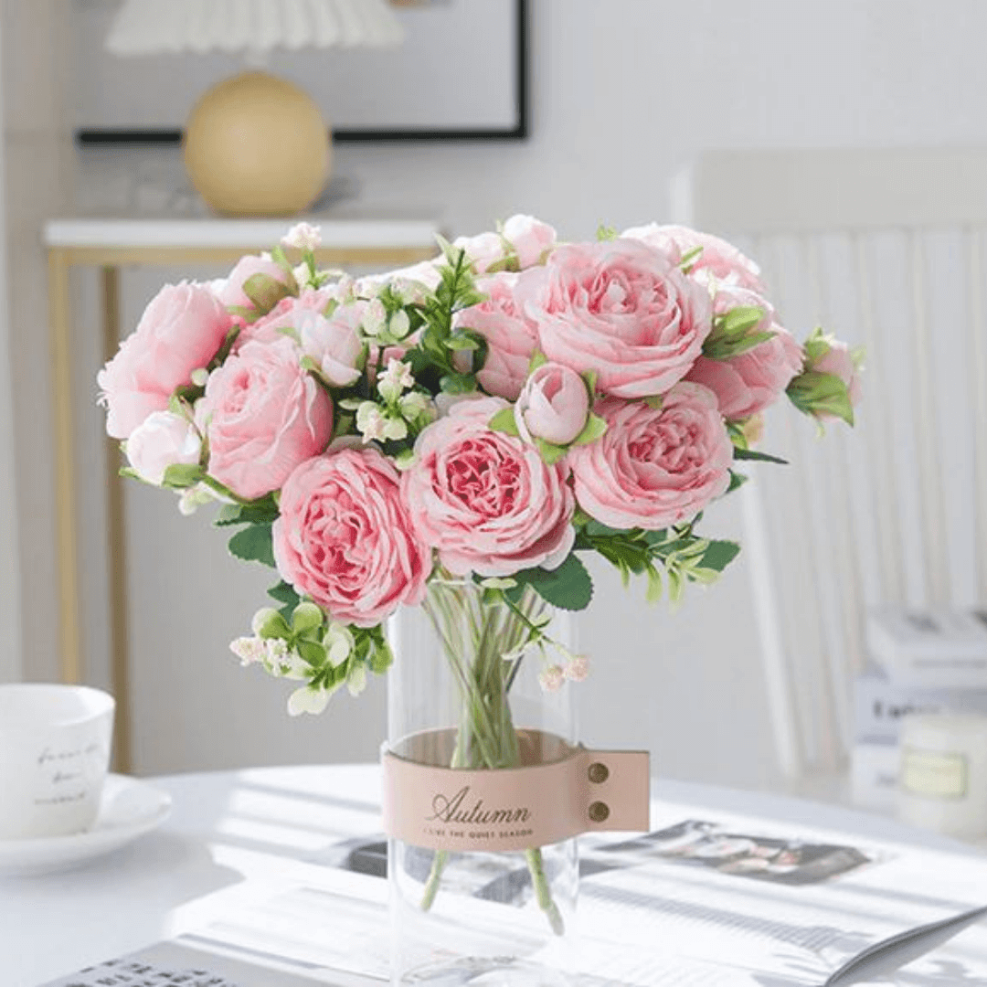 Splendides pivoines artificielles roses pales haut de gamme – Ma Plante  Artificielle