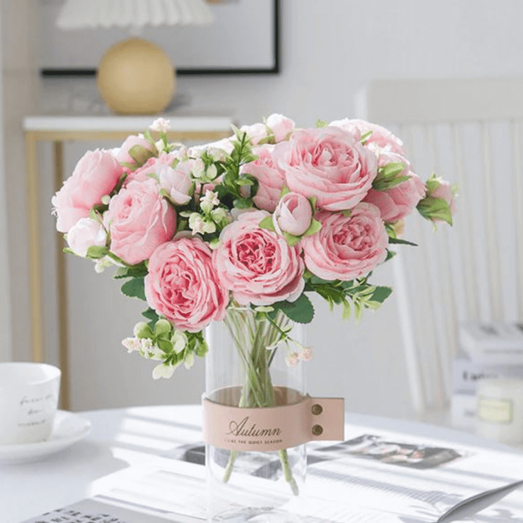 Splendides pivoines artificielles roses pales haut de gamme – Ma Plante  Artificielle