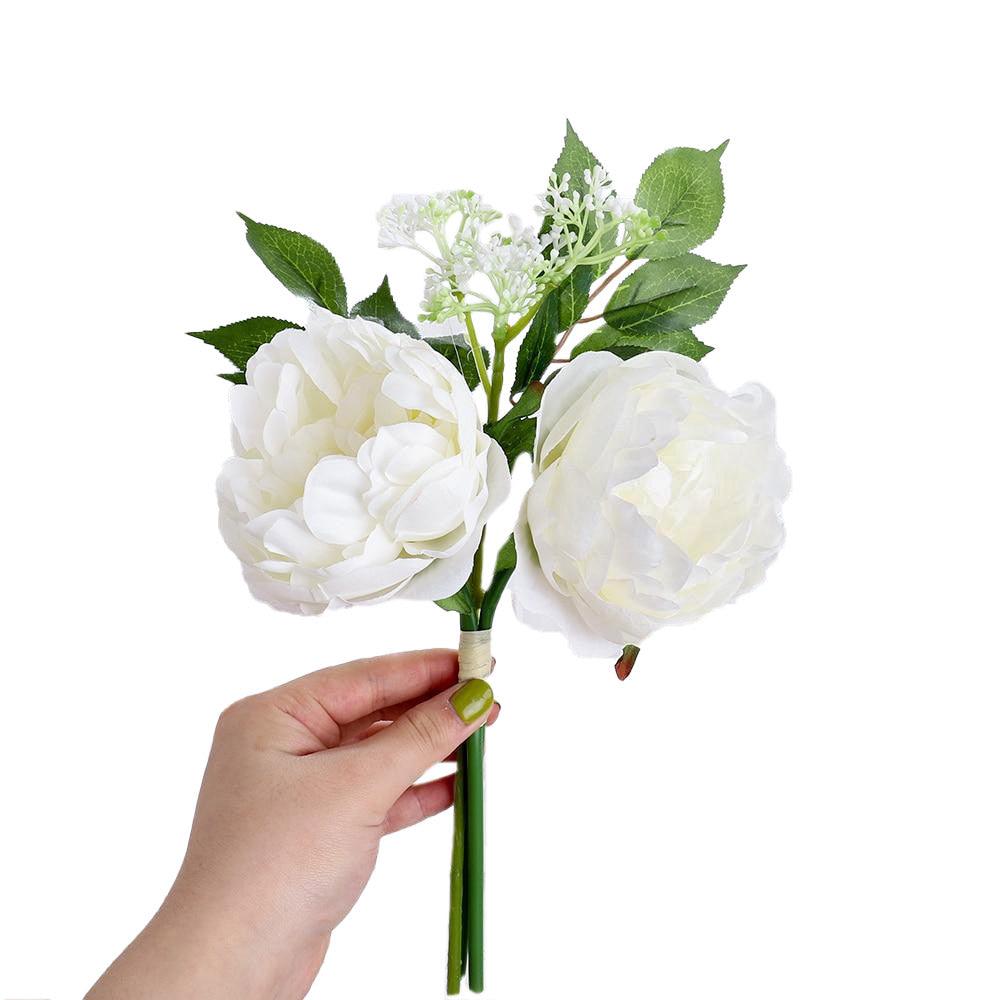 Bouquet luxueux de pivoines artificielles blanches – Ma Plante Artificielle