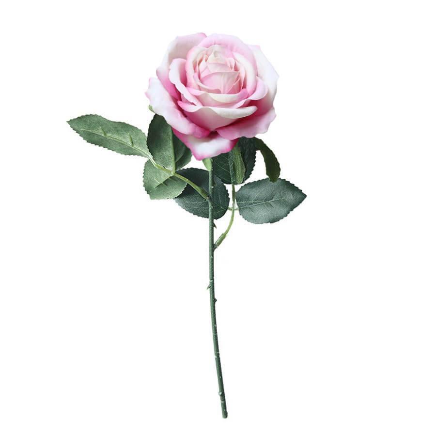 Rose rose-violette réaliste haut de gamme 30 cm – Ma Plante Artificielle