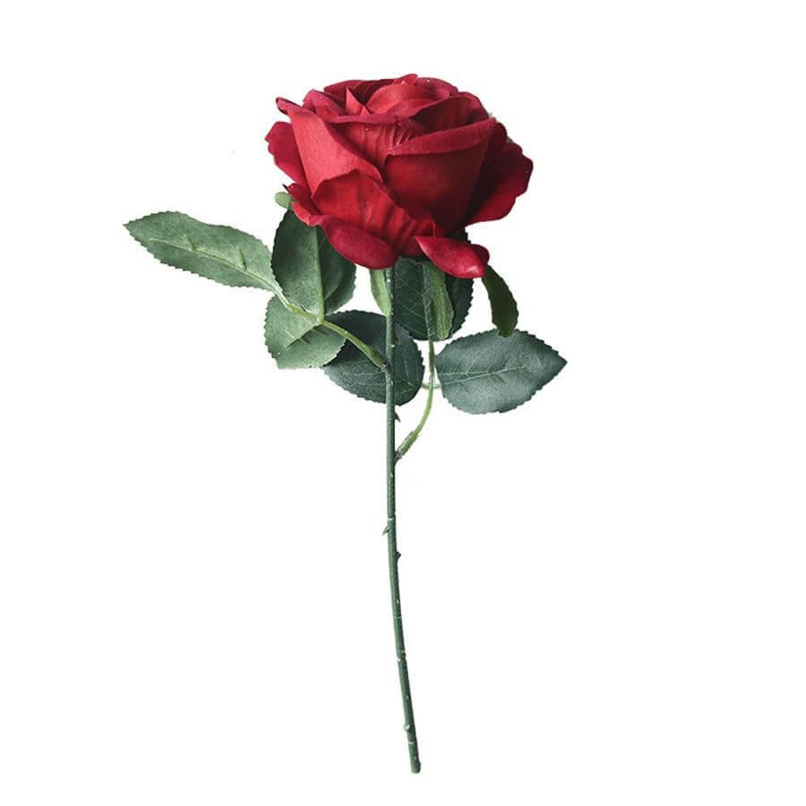 Rose rouge réaliste haut de gamme 30 cm – Ma Plante Artificielle