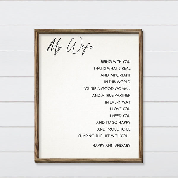 AUTHETIC] To my beautiful wife when I tell you I love you poster