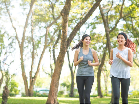 Running in the park