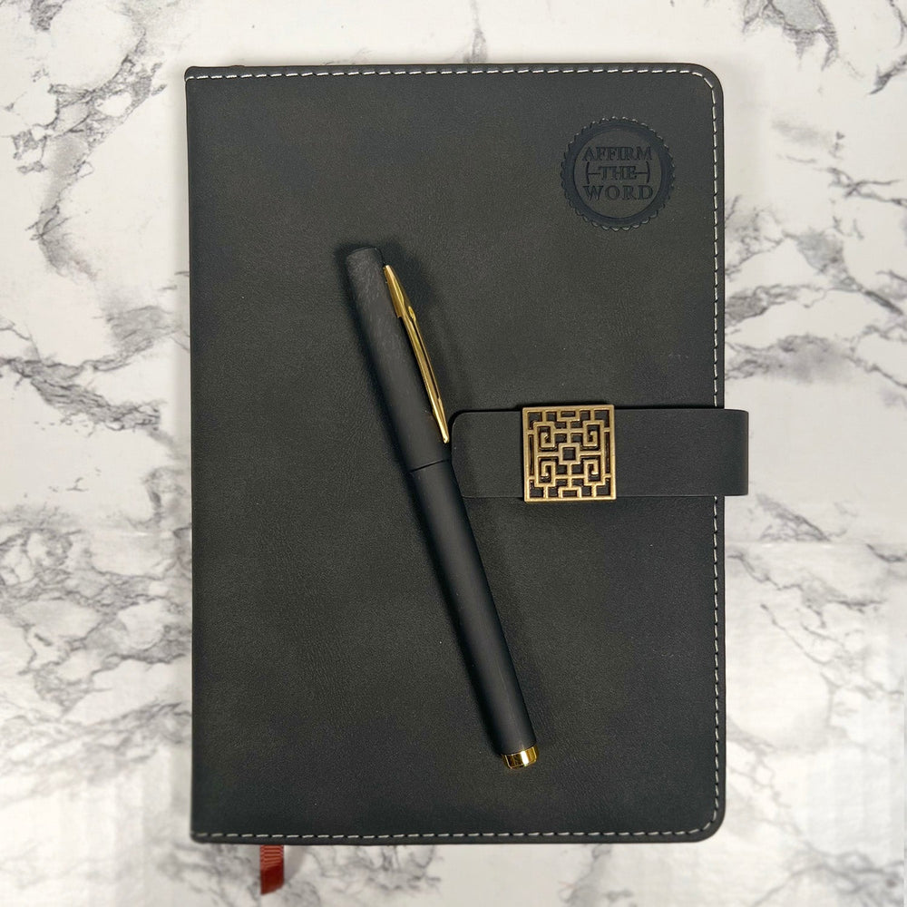 Lined Journal & Pen Gift Set—Red (FREE Engraving)