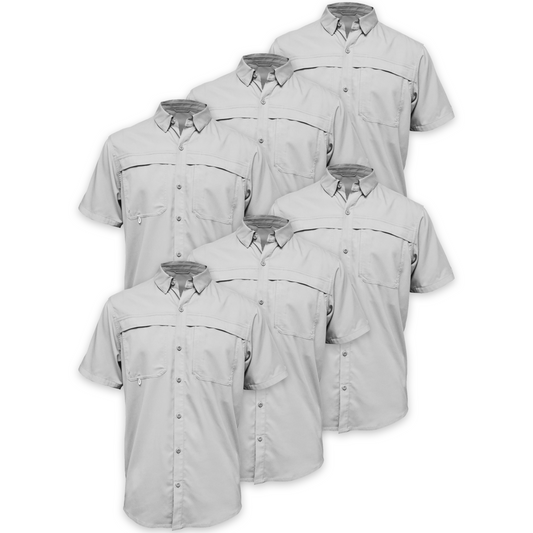 BAW Fishing Shirt Men's SS Wholesale - White