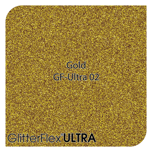 GLITTERFLEX ULTRA YELLOW GOLD GLITTER HTV 20