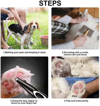 Low Noise Rechargeable Mini Trimmer Set For Dogs Cats Pets