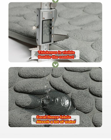 Comfort top Cobblestone Embossed Bathroom Bath Mat