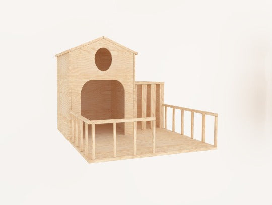 Rabbit Mega Fort Castle Wooden House Shelter Hideout Hideaway 