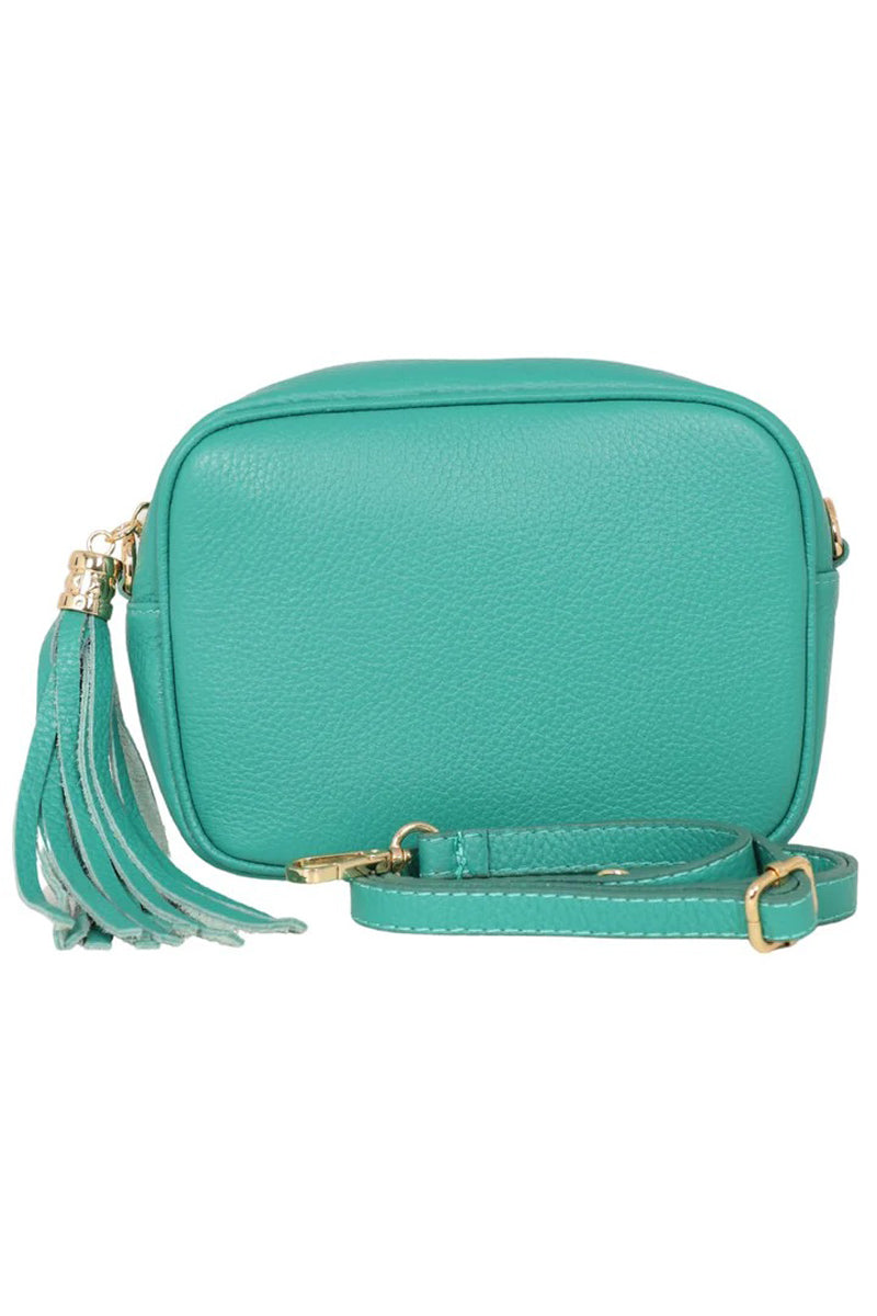 Miss Shorthair 6425JA Jade Green Italian Leather Camera Bag– escape ...