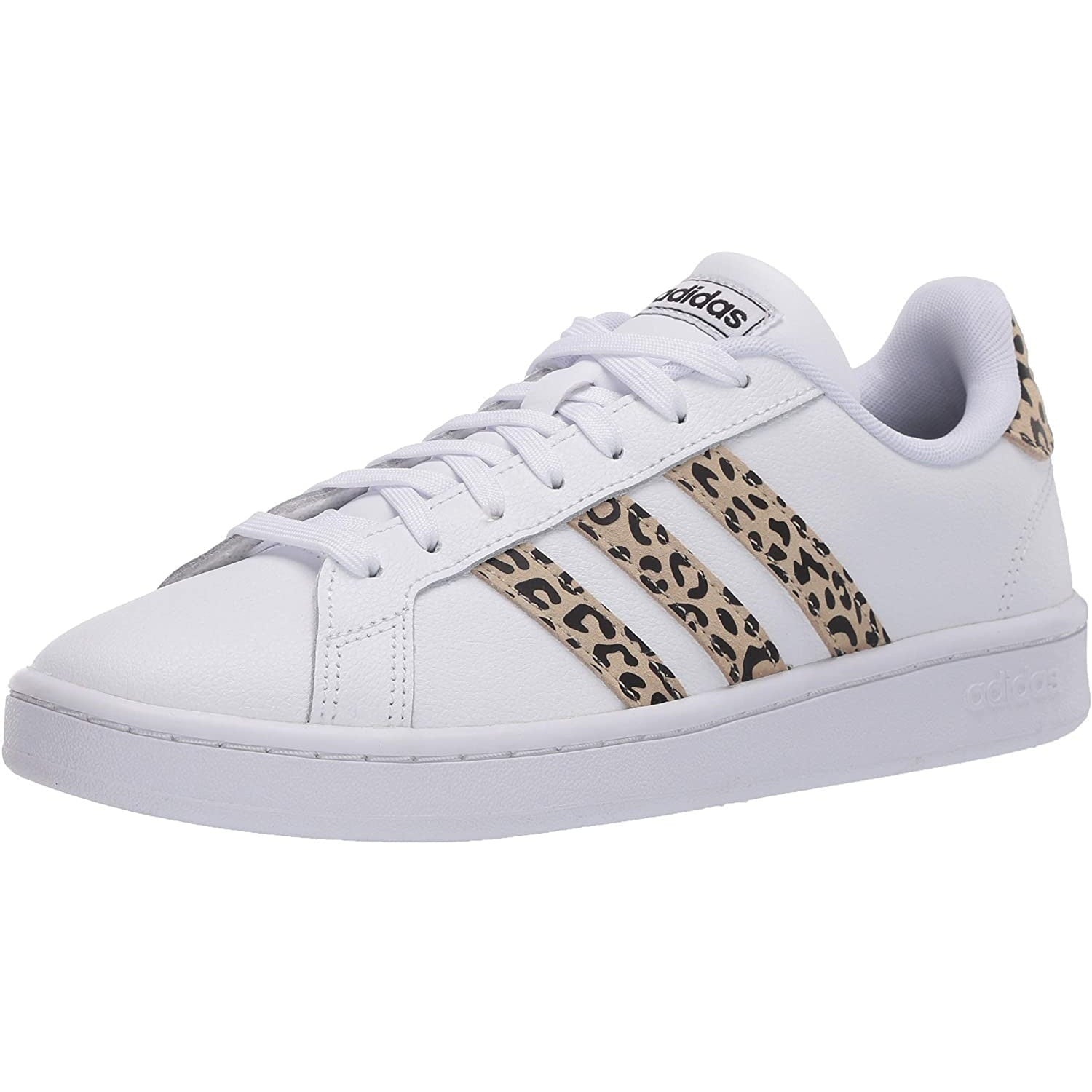 leopard adidas grand court