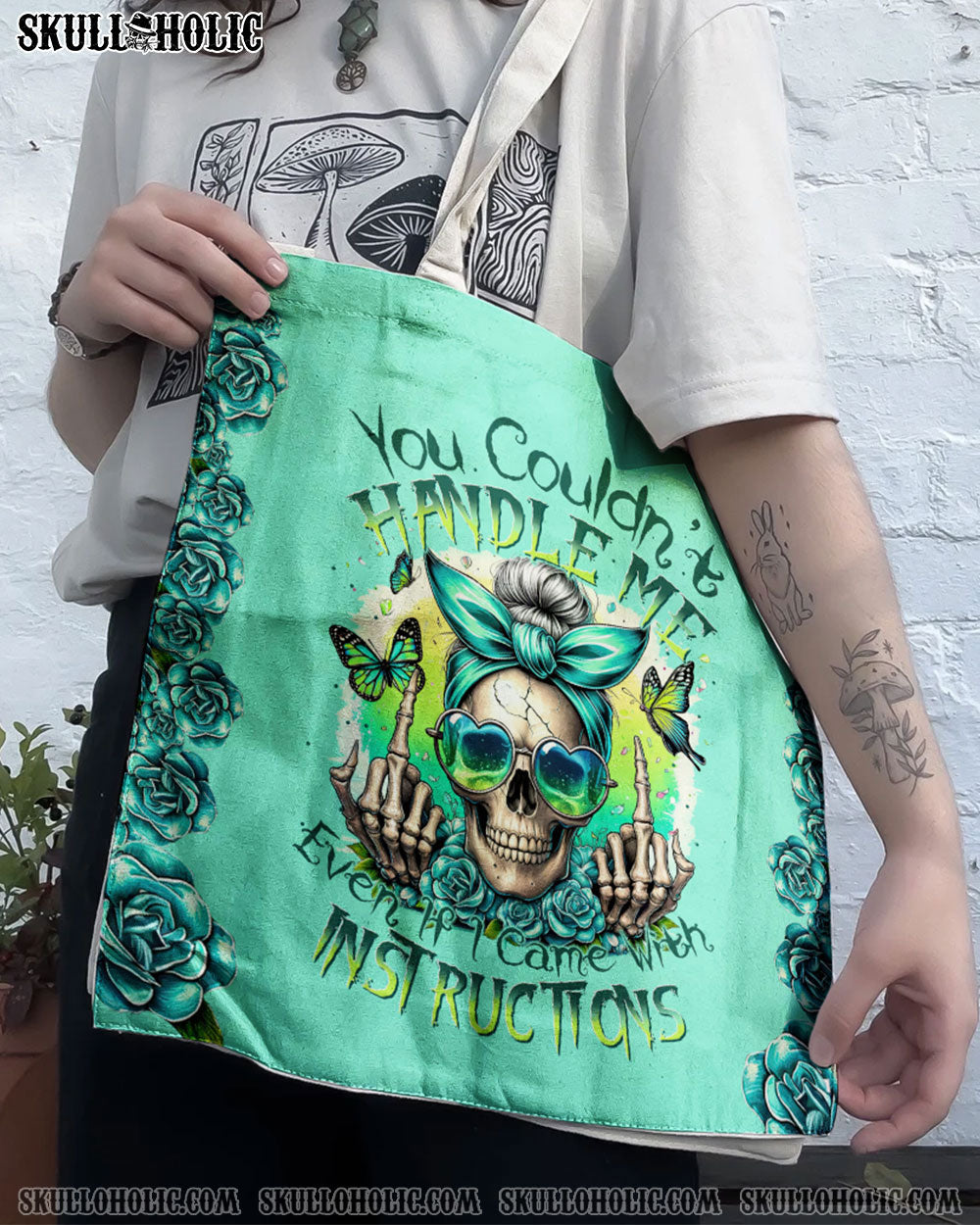 YOU COULDN'T HANDLE ME MESSY BUN TIE DYE TOTE BAG - TYTM1706247