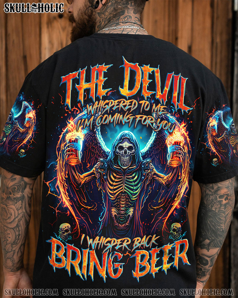 BRING BEER SKULL REAPER ALL OVER PRINT - TLNO1603241