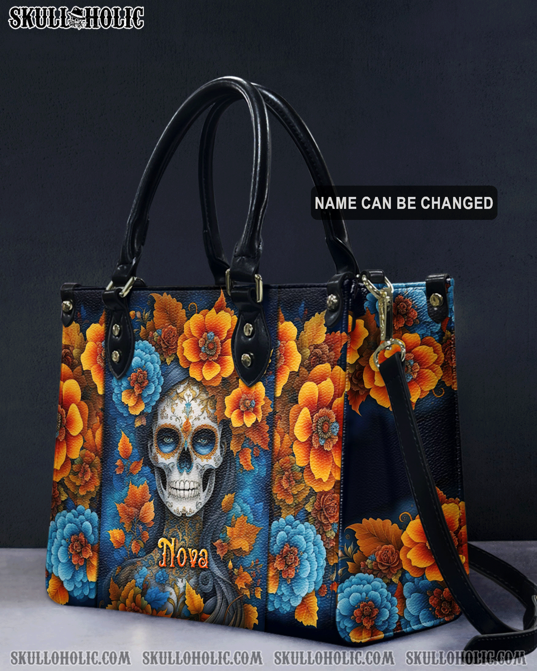 SUGAR SKULL LEATHER HANDBAG - TLTW2503244